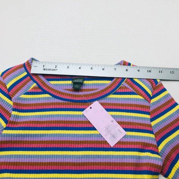 Lot of 2 Shirts Wild Fable Women's Small Long Sleeve Tee Shirts Blue Multicolor - Picture 7 of 16